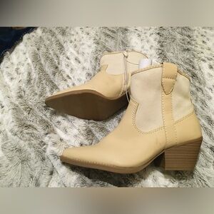 Stylish Cream Ankle Boots
